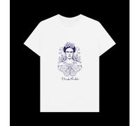 Frida Kahlo Butterfly White T-Shirt Frida Kahlo White XL