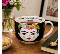 Frida Kahlo Design Ceramic Quote Mug by Kikkerland Unique Gift Idea for Women