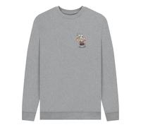 Frida Kahlo Hand Graphic Heather Grey Sweatshirt in Light Grey | Size: 2XL Frida Kahlo Light Grey 2XL