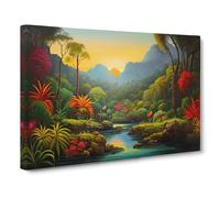 Frida Kahlo Landscape No.2 Canvas Print | Gallery Wrapped 30mm Frame Wall Art | 30x20 inches | Ready to Hang | Modern Landscape Picture | Living Room Bedroom Lounge Office