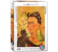 Frida Kahlo Monkey & Parrot 1000pc jigsaw puzzle by Eurographics 680mm x 490mm