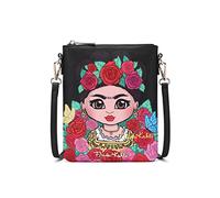 Frida Kahlo Official Licensed Artwork Crossbody Bag, Black, S