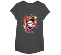 Frida Kahlo - Variety of Items T-Shirt, Girls, Dark Heather Grey, Large