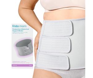 Frida Mom Belly Binder, Postpartum Essentials for Natural and C-Section Recovery, Adjustable Compression Wrap, After Birth Brace, Abdominal Band