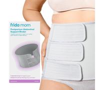 Frida Mom Postpartum Abdominal Support Binder | Natural Delivery & C-Section Recovery | 9" High Adjustable Compression Wrap, Gray