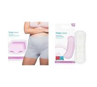 Frida Mom Postpartum Disposable Knickers and Postpartum Pads| Microfibre Boyshort Soft, Stretchy and Breathable Fabric and Postpartum Pads
