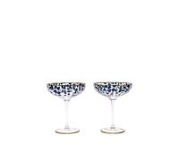 Frida Set of 2 Leopard Print Cocktail Glasses in Clear Frida Clear