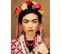 Frida Style Bright Multicolour Flower Headband Female Artist Fancy Dress Accessory