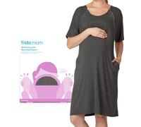 FridaBaby Delivery and Nursing Gown | Easy-Snap, Tagless, Skin-to-Skin Access for Nursing and Full Coverage in The Back