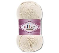 Frida's Wollhaus Alize 100 g Cotton Gold Wool Summer Wool Yarn Cotton Amigurumi 65 Colours (599 | Eggshell)