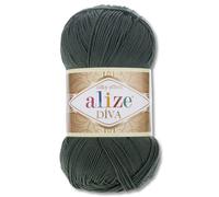 Frida's Wollhaus Alize 100 g Diva Wool Knitting Crochet Microfibre 64 Colours (131 | Khaki)
