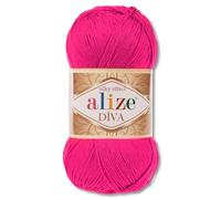 Frida's Wollhaus Alize 100 g Diva Wool Knitting Crochet Microfibre 64 Colours (149 | Magenta)