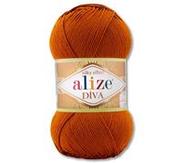 Frida's Wollhaus Alize 100 g Diva Wool Knitting Crochet Microfibre 64 Colours (234 | Light Brown)
