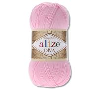Frida's Wollhaus Alize 100 g Diva Wool Knitting Crochet Microfibre 64 Colours (291 | Pink)
