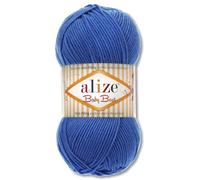 Frida's Wollhaus Alize 100g Baby Best Anti-Pilling Baby Wool Crochet Knitting Viscose 45 Colours (141 | Royal Blue)