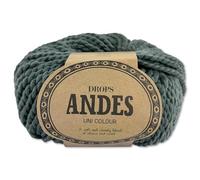 Frida's Wollhaus Drops 100g Andes Knitting Alpaca new wool, alpaca yarn, 28 colors (7810, moss green, uni)