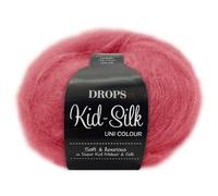 Frida's Wollhaus Drops 25 g Kid-Silk Mohair & Silk Lace Yarn Fringe Yarn Fluffy 47 Colors (32 | Raspberry)
