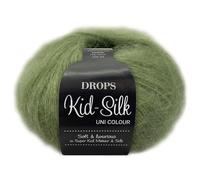 Frida's Wollhaus Drops 25g Kid-Silk Mohair & Silk Lace Thread Walker Yarn Fluffy 47 Colors (18 | Apple Green)