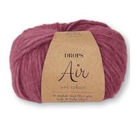 Frida's Wollhaus Drops 50 g Air Knitting Crochet Alpaca Virgin Wool Alpaca Super Soft 50 Colours (14 | Erika Uni)