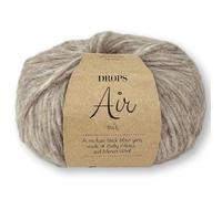 Frida's Wollhaus Drops 50 g Air Knitting Crochet Alpaca Virgin Wool Alpaca Super Soft 50 Colours (26 | Beige Mix)
