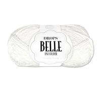 Frida's Wollhaus Drops 50 g Belle Cotton Wool Viscose Linen Baby Yarn Summer Yarn Knitting Crochet 20 Colours (01 | White)