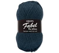 Frida's Wollhaus Drops 50 g Fabel Sock Wool Virgin Wool Superwash Yarn Knitting Crochet 45 Colours (107 | Blue)