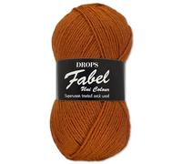 Frida's Wollhaus Drops 50 g Fabel Sock Wool, Virgin Wool, Superwash Yarn, Knitting, Crochet, 45 Colours (110 | Rust)