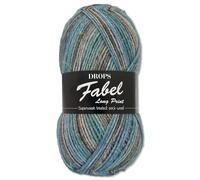 Frida's Wollhaus Drops 50 g Fabel Sock Wool, Virgin Wool, Superwash Yarn, Knitting, Crochet, 45 Colours (604 | Ocean View)