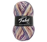 Frida's Wollhaus Drops 50 g Fabel Sock Wool Virgin Wool Superwash Yarn Knitting Crochet 45 Colours (904 | Lavender)