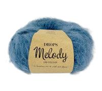 Frida's Wollhaus Drops 50 g Melody Knitting Crochet Alpaca Virgin Wool Alpaca Super Soft 23 Colours (07 | Dark Denim Blue)