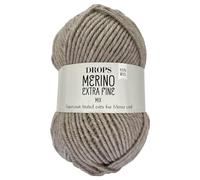 Frida's Wollhaus Drops 50 g Merino Extra Fine Mulesing-Free Washable Crochet Knitting 46 Colours (Mix 08 | Grey Beige)