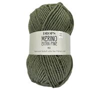 Frida's Wollhaus Drops 50 g Merino Extra Fine Mulesing-Free Washable Crochet Knitting 46 Colours (Mix 47 | Sage Green)
