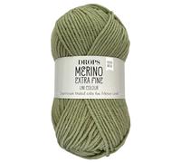 Frida's Wollhaus Drops 50 g Merino Extra Fine Mulesing-Free Washable Crochet Knitting 46 Colours (Plain Colour 26 | Pistachio)