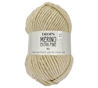 Frida's Wollhaus Drops 50 g Merino Extra Fine Mulesing-Free Washable Crochet Knitting 46 Colours (Plain Colour 50 | Light Beige)