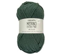 Frida's Wollhaus Drops 50 g Merino Extra Fine Mulesing-Free Washable Crochet Knitting 46 Colours (Plain Colour 37 | Fog Forest)