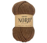 Frida's Wollhaus Drops 50 g North Sock Wool, Alpaca, Virgin Wool, Fluffy Knitting, 23 Colours (Plain Colour 22, Chestnut)
