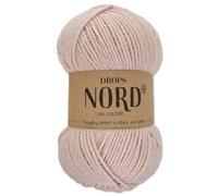 Frida's Wollhaus Drops 50 g North Sock Wool, Alpaca, Virgin Wool, Fluffy Knitting, 23 Colours (Plain Colour 12, Powder Pink)