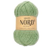 Frida's Wollhaus Drops 50 g North Sock Wool, Alpaca Virgin Wool, Fluffy Knitting, 23 Colours (Plain Colour 24, Sage Green)