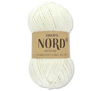 Frida's Wollhaus Drops 50 g North Sock Wool, Alpaca, Virgin Wool, Fluffy Knitting, 23 Colours (Plain Colour 01, Natural)