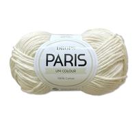 Frida's Wollhaus Drops 50 g Paris Cotton Summer Yarn Baby Yarn Knitting Crochet 54 Colours (Plain Colour 17 | Natural)