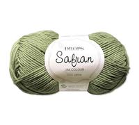 Frida's Wollhaus Drops 50 g Saffron Cotton Baby Yarn Summer Yarn Knitting Crochet 43 Colours (60 | Moss Green)