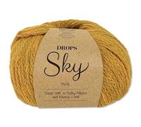 Frida's Wollhaus Drops 50 g Sky Knitting Crochet Alpaca Virgin Wool Alpaca Super Soft 31 Colours (17 | Curry Mix)