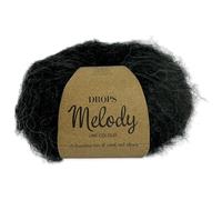 Frida's Wollhaus Drops 50g Melody Crochet Knitting Alpaca Virgin Wool Super Soft 23 Colours (05 | Black)