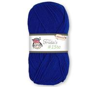 Frida's Wollhaus Frida's 100 g #15te Allround Basic Yarn Baby Yarn Wool Knitting Crochet Soft 45 Colours (64 | Royal Blue)