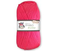 Frida's Wollhaus Frida's 100 g #15te Allround Basic Yarn, Baby Yarn, Wool, Knitting, Crochet, Soft, 45 Colours (174 | Pink)