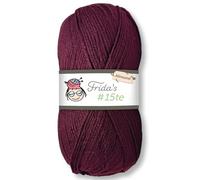 Frida's Wollhaus Frida's 100 g #15te Allround Basic Yarn Baby Yarn Wool Knitting Crochet Soft 45 Colours (49 | Aubergine)