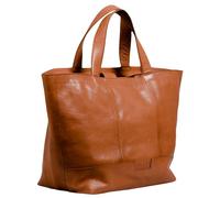 Frida's Wollhaus muud Hiba Handmade Mini Leather Shopper for Knitting and Crochet Objects 2 Colors (Whisky),Whisky Brown