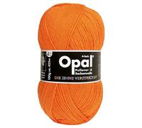 Frida's Wollhaus Opal 100 g Uni 4-ply Sock Yarn for Knitting, Socks, Felt-free Wool, 35 Colours (2013, Neon Orange)