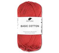 Frida's Wollhaus Pro Lana 50 g Basic Cotton Knitting Crochet Wool Basic Yarn 64 Colours (29 | Brown Red)