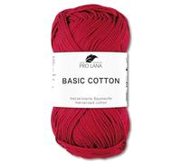 Frida's Wollhaus Pro Lana 50 g Basic Cotton Knitting Crochet Wool Basic Yarn 64 Colours (38 | Wine Red)